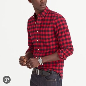 J Crew Buffalo Check Slim Oxford Shirt